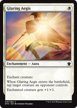 Glaring Aegis (Dragons of Tarkir) Light Play Foil