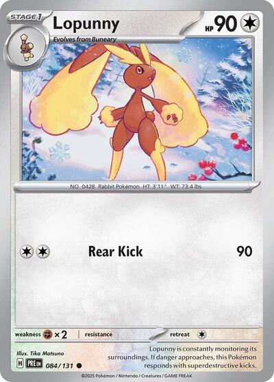 Lopunny (SV: Prismatic Evolutions) Near Mint Reverse Holofoil