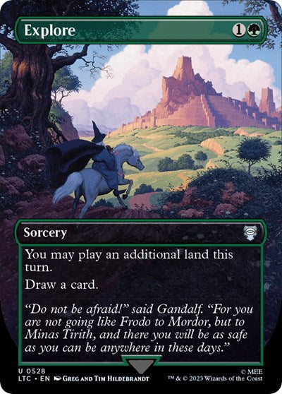 Explore (Borderless) (Commander: The Lord of the Rings: Tales of Middle-earth) Light Play