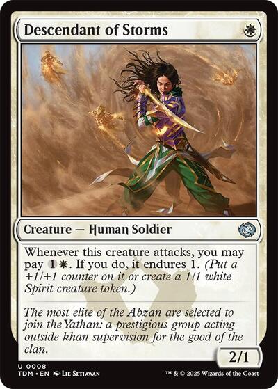 Descendant of Storms (Tarkir: Dragonstorm) Near Mint Foil