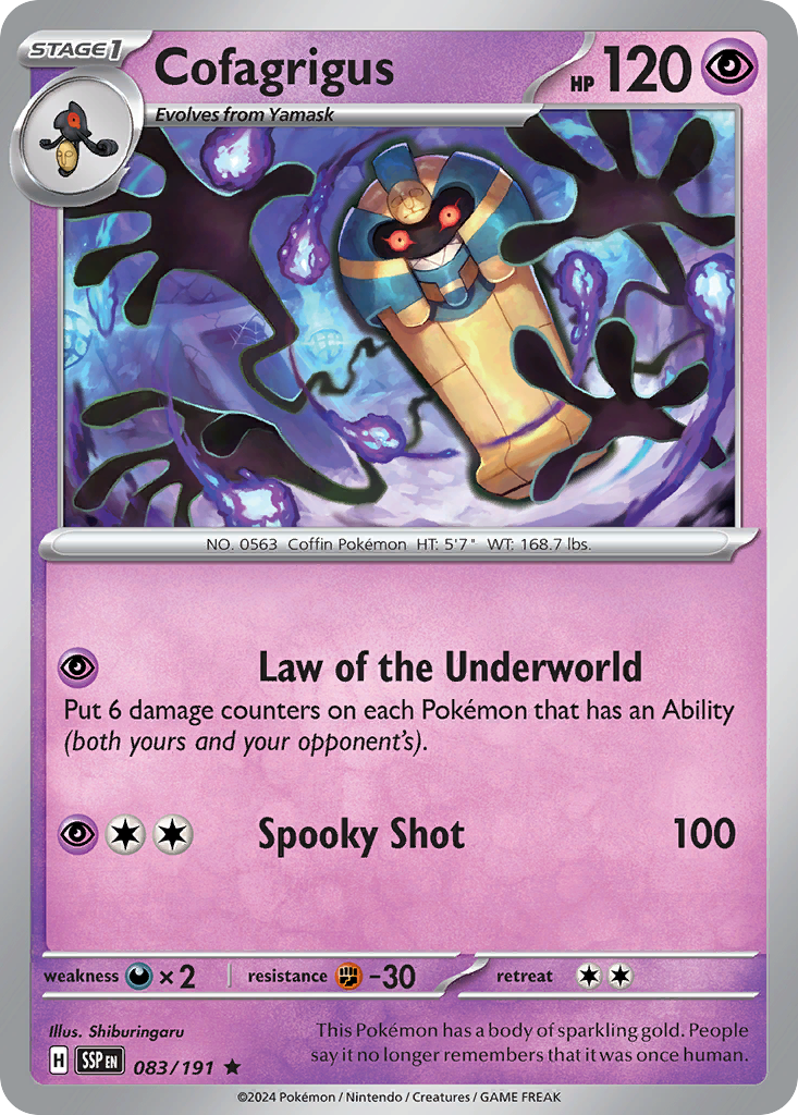 Cofagrigus (SV08: Surging Sparks) Near Mint Holofoil