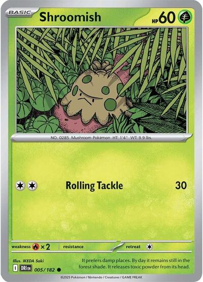 Shroomish (SV10: Destined Rivals) Near Mint Reverse Holofoil