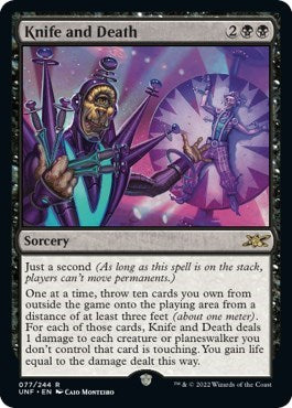 Knife and Death (Unfinity) Light Play Foil