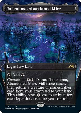 Takenuma, Abandoned Mire (Borderless) (Kamigawa: Neon Dynasty) Near Mint Foil