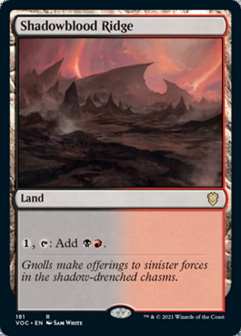 Shadowblood Ridge (Commander 2021 Crimson Vow) Light Play
