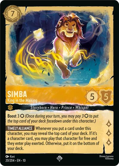 Simba - King in the Making (Whispers in the Well) Near Mint Holofoil