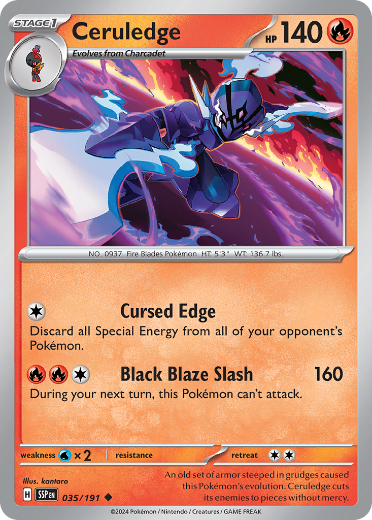 Ceruledge - 035 (SV08: Surging Sparks) Near Mint Reverse Holofoil
