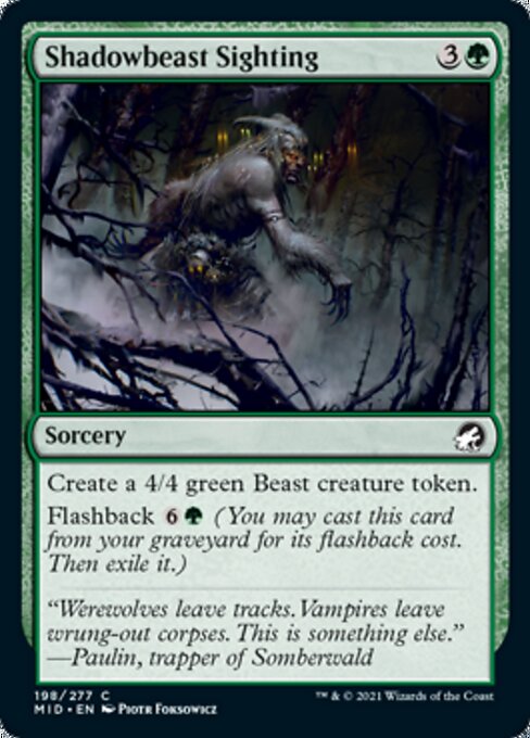Shadowbeast Sighting (Innistrad: Midnight Hunt) Light Play Foil