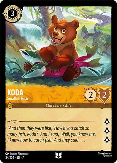 Koda - Smallish Bear (Archazia's Island) Near Mint Cold Foil