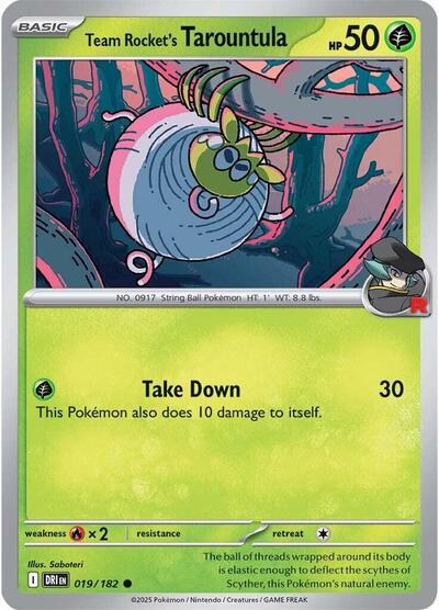 Team Rocket's Tarountula (SV10: Destined Rivals) Near Mint Reverse Holofoil