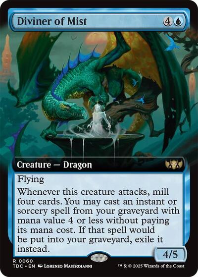 Diviner of Mist (Extended Art) (Commander: Tarkir: Dragonstorm) Near Mint
