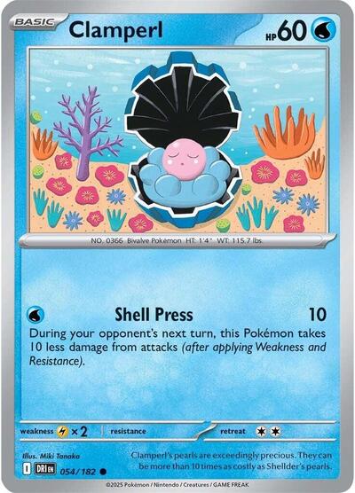Clamperl - 054 (SV10: Destined Rivals) Near Mint Reverse Holofoil