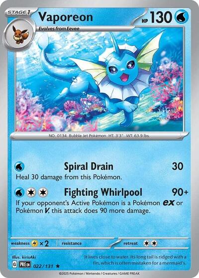 Vaporeon (SV: Prismatic Evolutions) Near Mint Holofoil