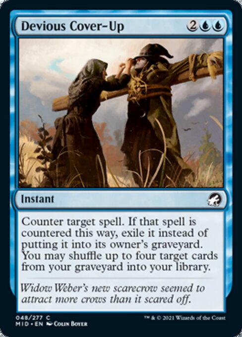Devious Cover-Up (Innistrad: Midnight Hunt) Light Play Foil