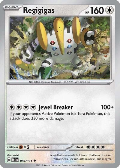 Regigigas (SV: Prismatic Evolutions) Near Mint Reverse Holofoil