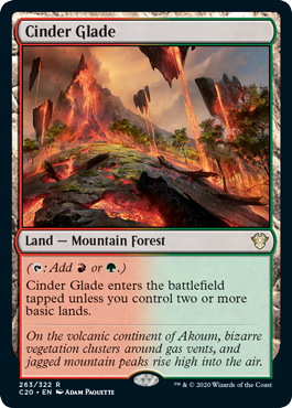 Cinder Glade (Commander 2020 Ikoria) Light Play
