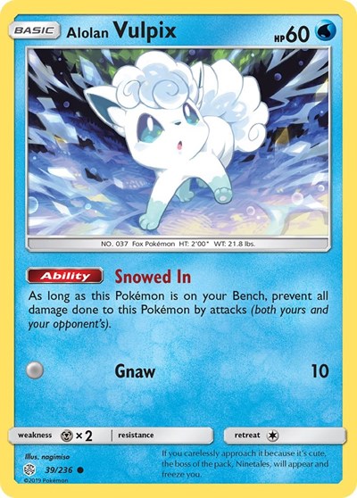 Alolan Vulpix (SM - Cosmic Eclipse) Near Mint Reverse Holofoil