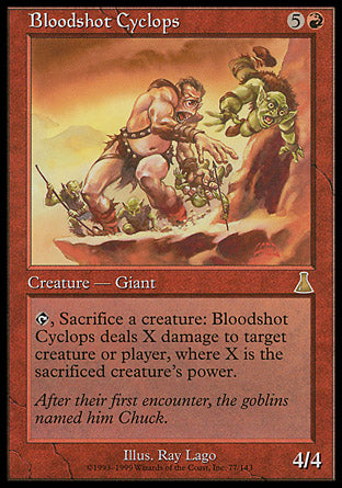 Bloodshot Cyclops (Urza's Destiny) Light Play