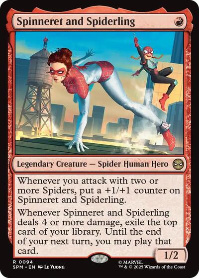 Spinneret and Spiderling (Marvel's Spider-Man) Near Mint Foil
