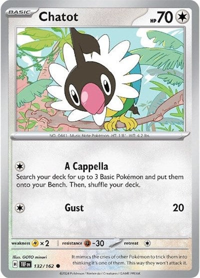 Chatot - 132 (SV05: Temporal Forces) Near Mint