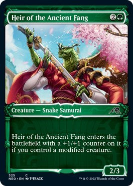 Heir of the Ancient Fang (Showcase) (Kamigawa: Neon Dynasty) Light Play Foil
