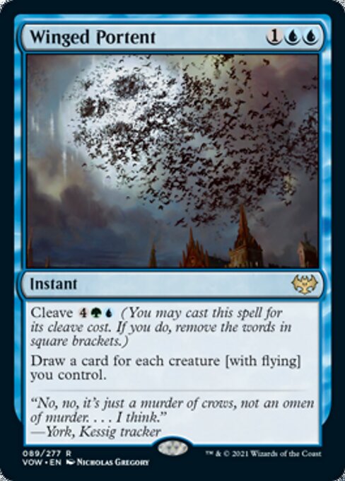 Winged Portent (Innistrad: Crimson Vow) Light Play