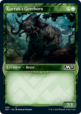 Garruk's Gorehorn (Showcase) (Magic 2021 Core Set) Light Play Foil
