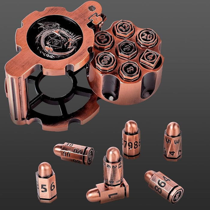 7PCS DND Metal Revolver Dice