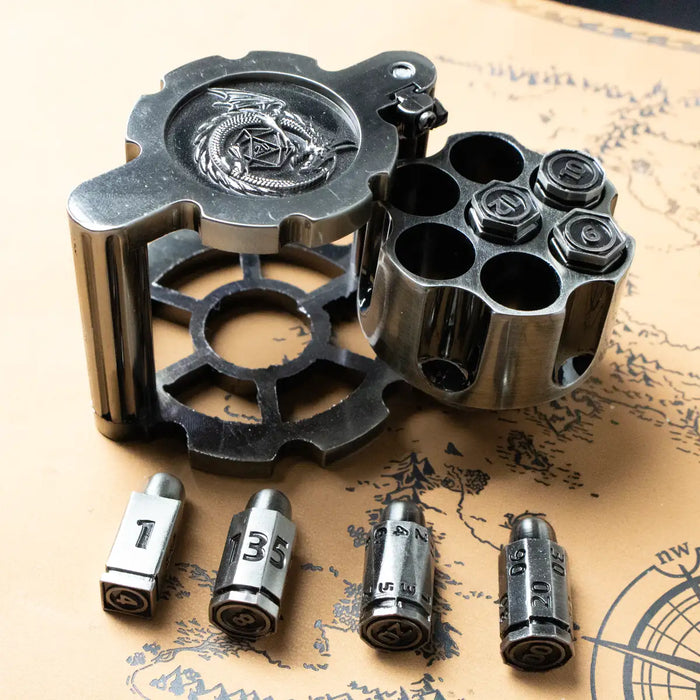 7PCS DND Metal Revolver Dice