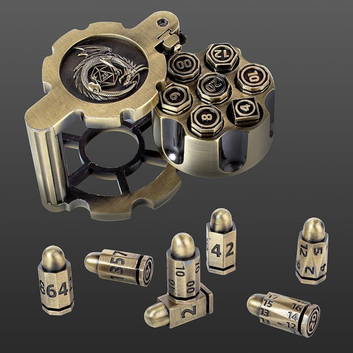 7PCS DND Metal Revolver Dice