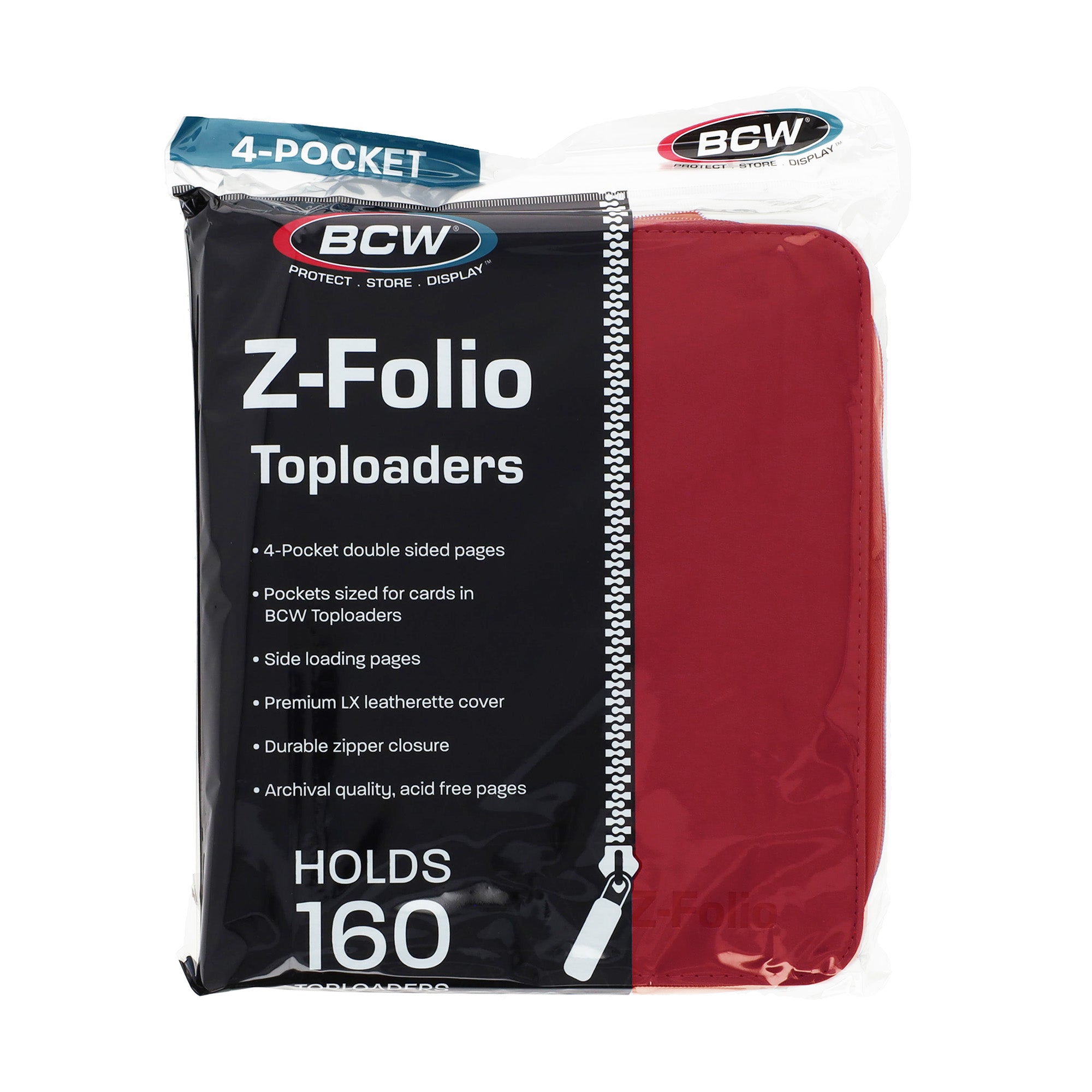 Z-Folio 4-Pocket LX Album - Toploaders - Red