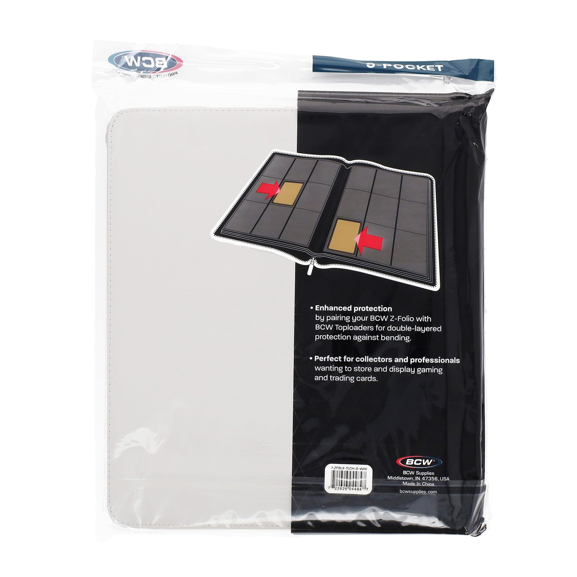 Z-Folio 9-Pocket LX Album - Toploaders - White