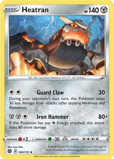 Heatran (SWSH09: Brilliant Stars) Near Mint Reverse Holofoil