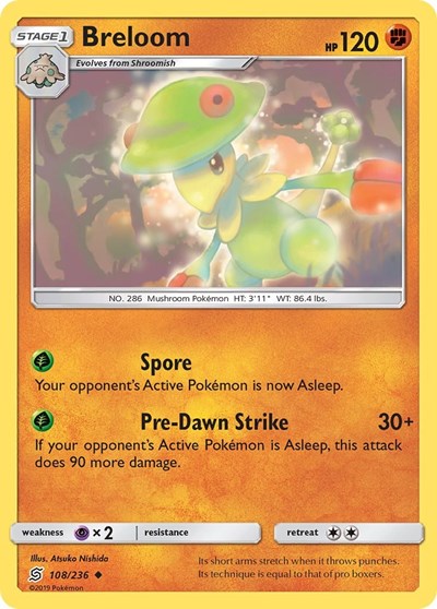 Breloom (SM - Unified Minds) Near Mint Reverse Holofoil