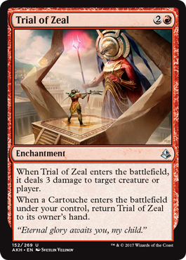 Trial of Zeal (Amonkhet) Light Play Foil
