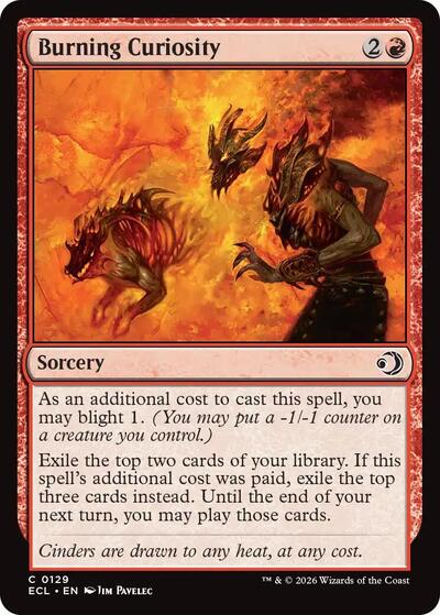 Burning Curiosity (Lorwyn Eclipsed) Near Mint Foil