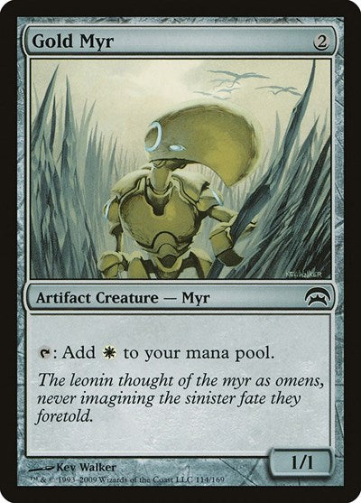 Gold Myr (Planechase) Light Play