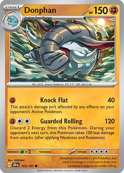 Donphan (SV08: Surging Sparks) Near Mint Reverse Holofoil