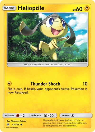 Helioptile (SM - Guardians Rising) Near Mint Reverse Holofoil