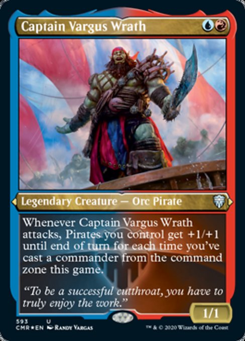 Captain Vargus Wrath (Foil Etched) (Commander Legends) Light Play Foil