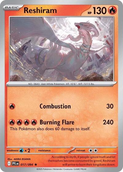 Reshiram (ME02: Phantasmal Flames) Near Mint Holofoil