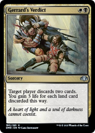 Gerrard's Verdict (Dominaria Remastered) Near Mint Foil