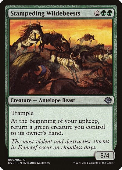 Stampeding Wildebeests (Duel Decks: Anthology) Light Play