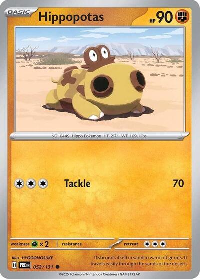 Hippopotas (SV: Prismatic Evolutions) Near Mint Reverse Holofoil
