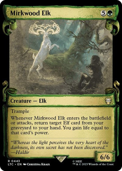 Mirkwood Elk (Showcase Scrolls) (Commander: The Lord of the Rings: Tales of Middle-earth) Light Play Foil