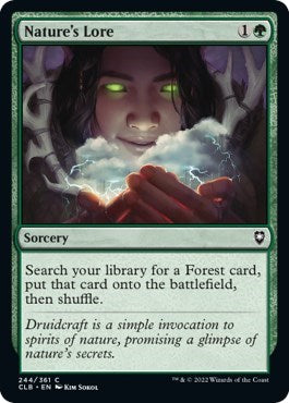 Nature's Lore (Commander Legends: Battle for Baldur's Gate) Light Play Foil
