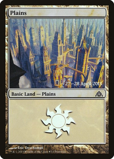 Plains (Dragon's Maze) (Promos: Prerelease Cards) Light Play Foil