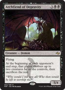 Archfiend of Depravity (Fate Reforged) Light Play Foil