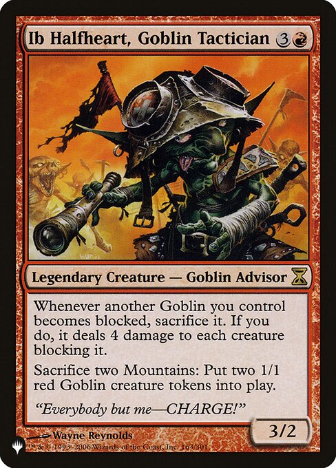 Ib Halfheart, Goblin Tactician (The List) Light Play