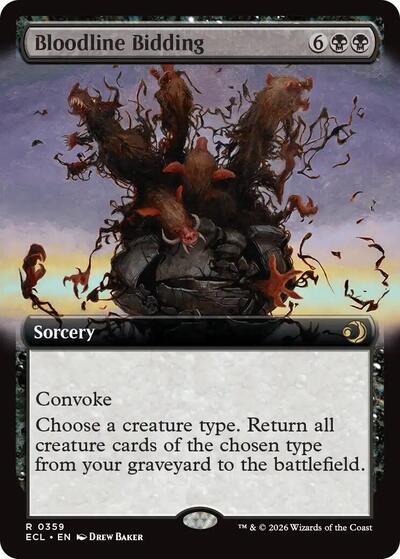 Bloodline Bidding (Extended Art) (Lorwyn Eclipsed) Near Mint Foil